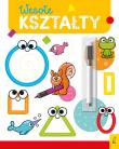 Wesoła nauka Wesołe kształty Flamaster suchościeralny. Autor: Protasewicz Ewelina. Dadada.pl Okładka książki Wesoła nauka Wesołe kształty Flamaster suchościeralny