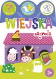 Wiejska zagroda. Zgadywanki,wyklejanki,kolorowanki. Autor: Ewa Gorzkowska-Parnas. Dadada.pl Okładka książki Wiejska zagroda. Zgadywanki,wyklejanki,kolorowanki