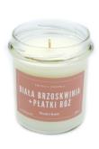 Zdjęcie produktu Wosk i Knot Świeca sojowa biała brzoskwinia i płatki róż 300ml