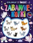 Okładka książki Zabawne kotki. Koloruj i świeć! (naklejki fluo świecące w ciemności!)
