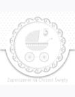 Opakowanie Zaproszenie kwadrat ZKW 120x120 Chrzest nr 56257 Dziecięce - Baby, Chłopiec, Dziewczynka, Srebrne, Tłoczenie