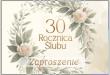 Opakowanie Zaproszenie Rocznica ślubu 30 (10szt)