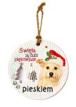 Opakowanie Zawieszka ceramiczna Boże Narodzenie piesek
