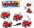 Opakowanie Zestaw 4 pojazdów strażackich do rozkręcania