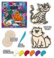 Opakowanie Zestaw do kolorowania plasteliną na drewnie Koty
