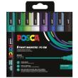 Opakowanie Zestaw markerów Set Cool PC-5M 8P 8 kolorów Posca Uni