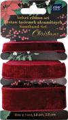 Opakowanie Zestaw tasiemek aksamitnych 3x2m Red Christmas