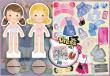 Opakowanie Zestaw XL magnetyczne ubieranie Dziewczynki